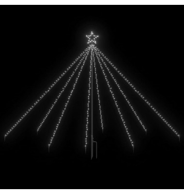  Kalėdų eglutės girlianda-krioklys, 400 LED lempučių, 2,5m - Kalėdinės eglutės - 4