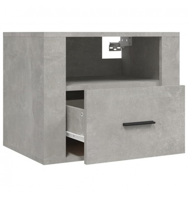  Sieninė naktinė spintelė, betono pilka, 50x36x40cm - Naktinės spintelės - 6
