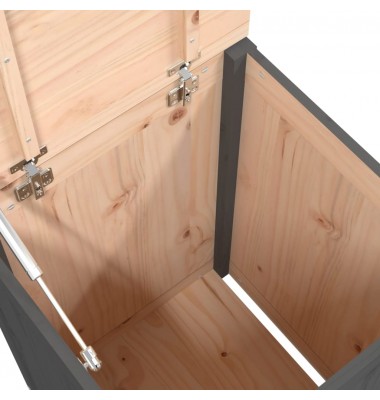  Skalbinių dėžė, pilka, 44x44x66cm, pušies medienos masyvas - Skalbinių krepšiai - 8