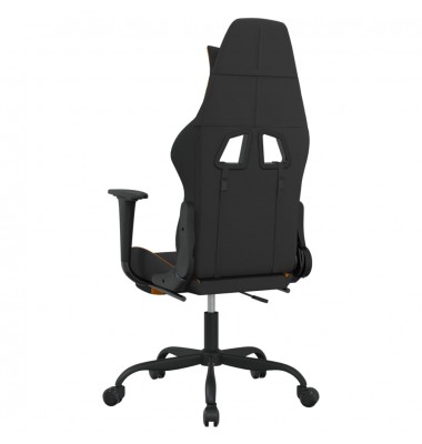  Žaidimų kėdė su pakoja, juodos ir oranžinės spalvos, audinys - Žaidimų kėdės - 5