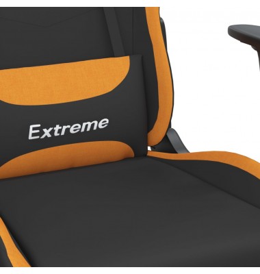  Žaidimų kėdė su pakoja, juodos ir oranžinės spalvos, audinys - Žaidimų kėdės - 9