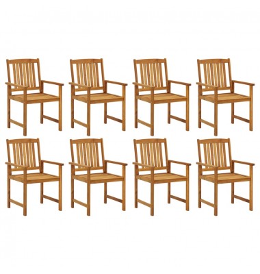  Sodo kėdės su pagalvėlėmis, 8vnt., akacijos medienos masyvas  - Lauko kėdės - 3