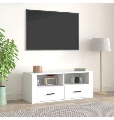  Televizoriaus spintelė, baltos spalvos, 100x35x40cm, mediena - TV spintelės - 1