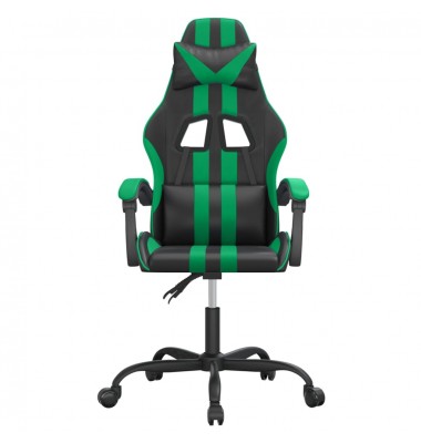 Pasukama žaidimų kėdė, juodos ir žalios spalvos, dirbtinė oda - Žaidimų kėdės - 3