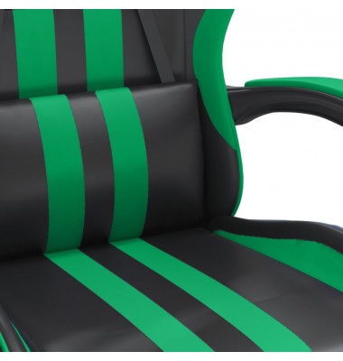  Pasukama žaidimų kėdė, juodos ir žalios spalvos, dirbtinė oda - Žaidimų kėdės - 6