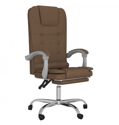  Atlošiama masažinė biuro kėdė, rudos spalvos, audinys - Biuro kėdės - 2