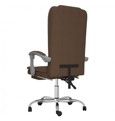  Atlošiama masažinė biuro kėdė, rudos spalvos, audinys - Biuro kėdės - 5