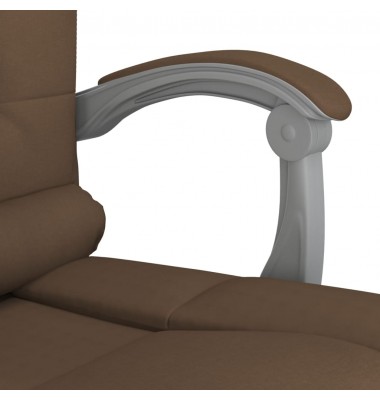  Atlošiama masažinė biuro kėdė, rudos spalvos, audinys - Biuro kėdės - 10