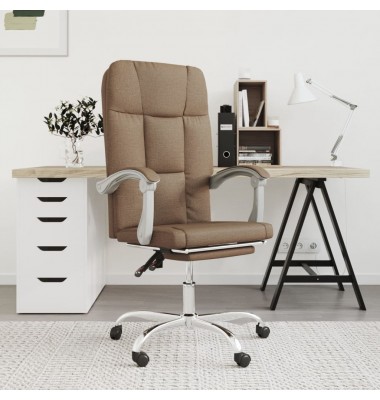 Atlošiama biuro kėdė, rudos spalvos, audinys - Biuro kėdės - 1