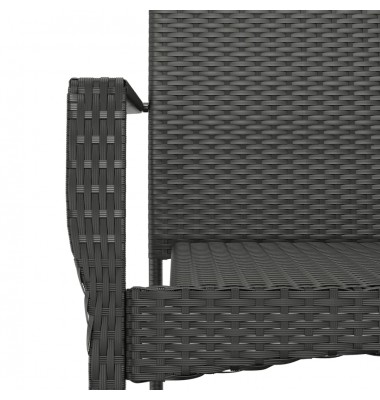  Sodo kėdės su pagalvėlėmis, 2vnt., juodos spalvos, poliratanas - Lauko baldų komplektai - 8