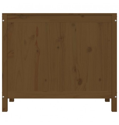 Skalbinių dėžė, medaus ruda, 88,5x44x76cm, pušies masyvas - Skalbinių krepšiai - 6