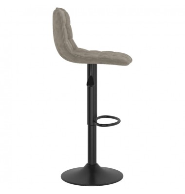  Baro taburetės, 2vnt., šviesiai pilkos spalvos, aksomas - Baro kėdės - 5