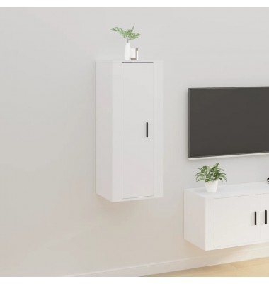  Sieninė televizoriaus spintelė, balta, 40x34,5x100cm - TV spintelės - 1