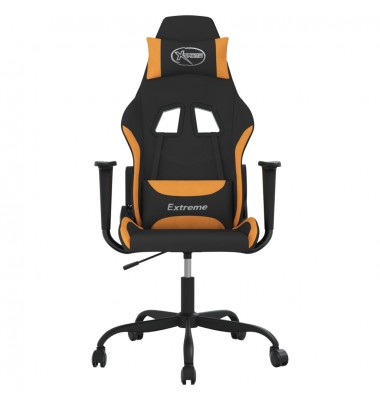  Žaidimų kėdė, juodos ir oranžinės spalvos, audinys - Žaidimų kėdės - 3