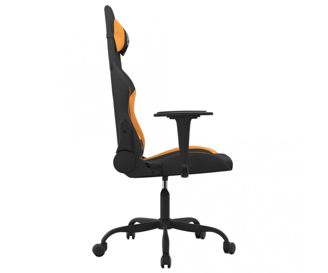  Žaidimų kėdė, juodos ir oranžinės spalvos, audinys - Žaidimų kėdės - 4