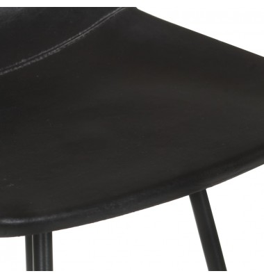  Baro taburetės, 2vnt., juodos spalvos, tikra oda - Baro kėdės - 9