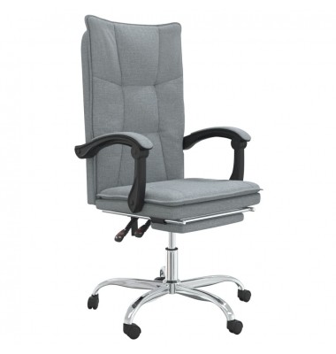  Atlošiama biuro kėdė, šviesiai pilkos spalvos, audinys - Biuro kėdės - 2