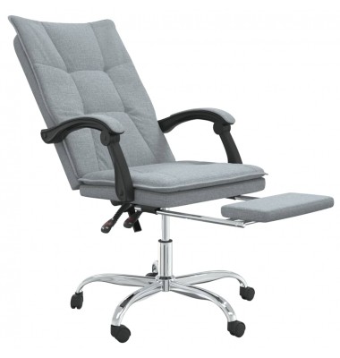  Atlošiama biuro kėdė, šviesiai pilkos spalvos, audinys - Biuro kėdės - 6