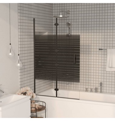 Sulankstoma dušo pertvara, juodos spalvos, 80x140cm, ESG - Dušo kabinos, durys - 1