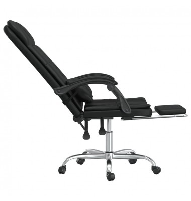  Atlošiama masažinė biuro kėdė, juodos spalvos, dirbtinė oda - Biuro kėdės - 8