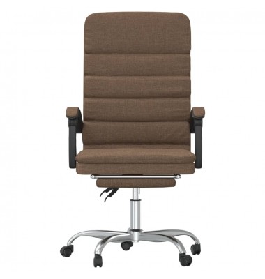  Atlošiama masažinė biuro kėdė, rudos spalvos, audinys - Biuro kėdės - 3