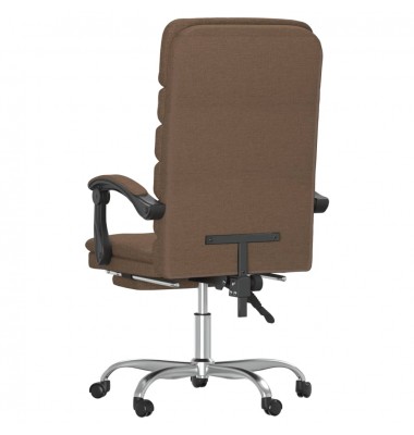  Atlošiama masažinė biuro kėdė, rudos spalvos, audinys - Biuro kėdės - 5