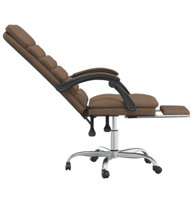  Atlošiama masažinė biuro kėdė, rudos spalvos, audinys - Biuro kėdės - 7