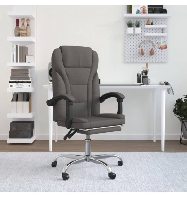  Atlošiama biuro kėdė, tamsiai pilkos spalvos, audinys - Biuro kėdės - 1