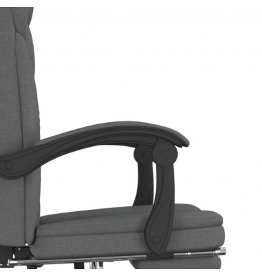  Atlošiama biuro kėdė, tamsiai pilkos spalvos, audinys - Biuro kėdės - 9