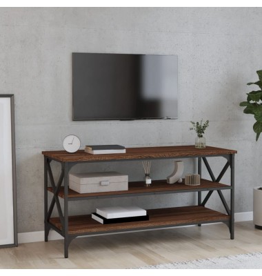  Televizoriaus spintelė, ruda ąžuolo, 100x40x50cm, mediena - Žurnaliniai staliukai - 1