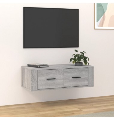  Pakabinama TV spintelė, pilka ąžuolo, 80x36x25cm, mediena - TV spintelės - 1