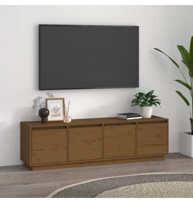  Televizoriaus spintelė, medaus ruda, 156x37x45cm, pušis - TV spintelės - 1