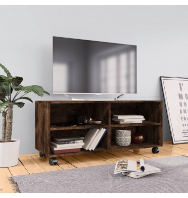  TV spintelė su ratukais, dūminio ąžuolo, 90x35x35cm, mediena - TV spintelės - 1