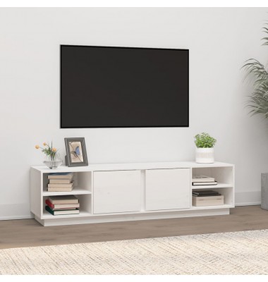  Televizoriaus spintelė, balta, 156x40x40cm, pušies masyvas - TV spintelės - 1