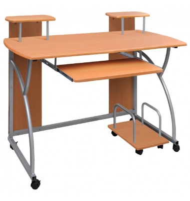  Kompiuterio stalas, rudas, 110x52x88,5cm, apdirbta mediena - Rašomieji stalai - 1