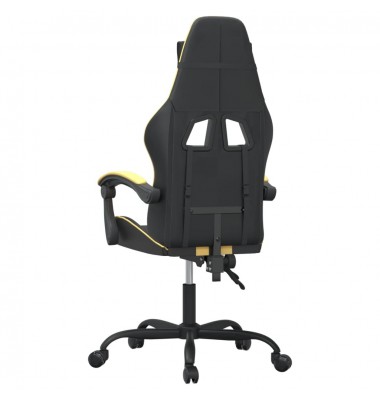  Pasukama žaidimų kėdė, juodos ir auksinės spalvos, dirbtinė oda - Žaidimų kėdės - 5