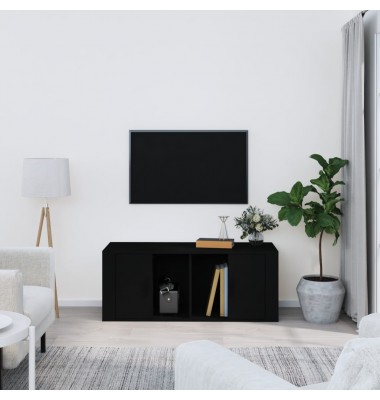  Televizoriaus spintelė, juodos spalvos, 100x35x40cm, mediena - TV spintelės - 1