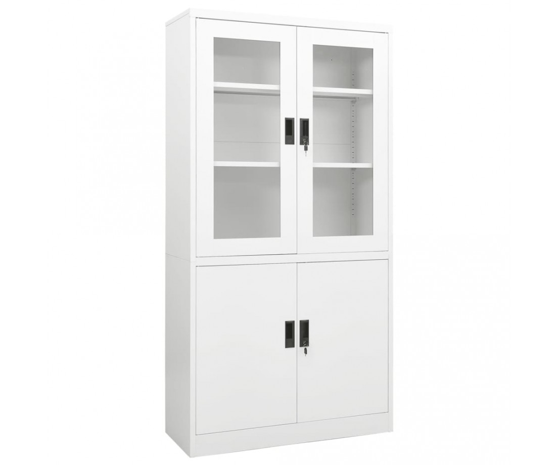 Biuro spintelė, baltos spalvos, 90x40x180cm, plienas - Biuro spintos, spintelės - 1 Biuro spintelė, baltos spalvos, 90x40x180cm, plienas - Biuro spintos, spintelės - 1
