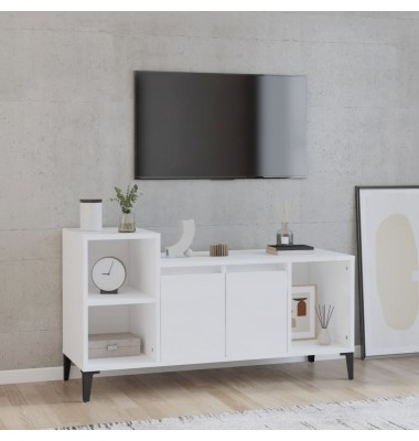  Televizoriaus spintelė, balta, 100x35x55cm, mediena, blizgi - TV spintelės - 1