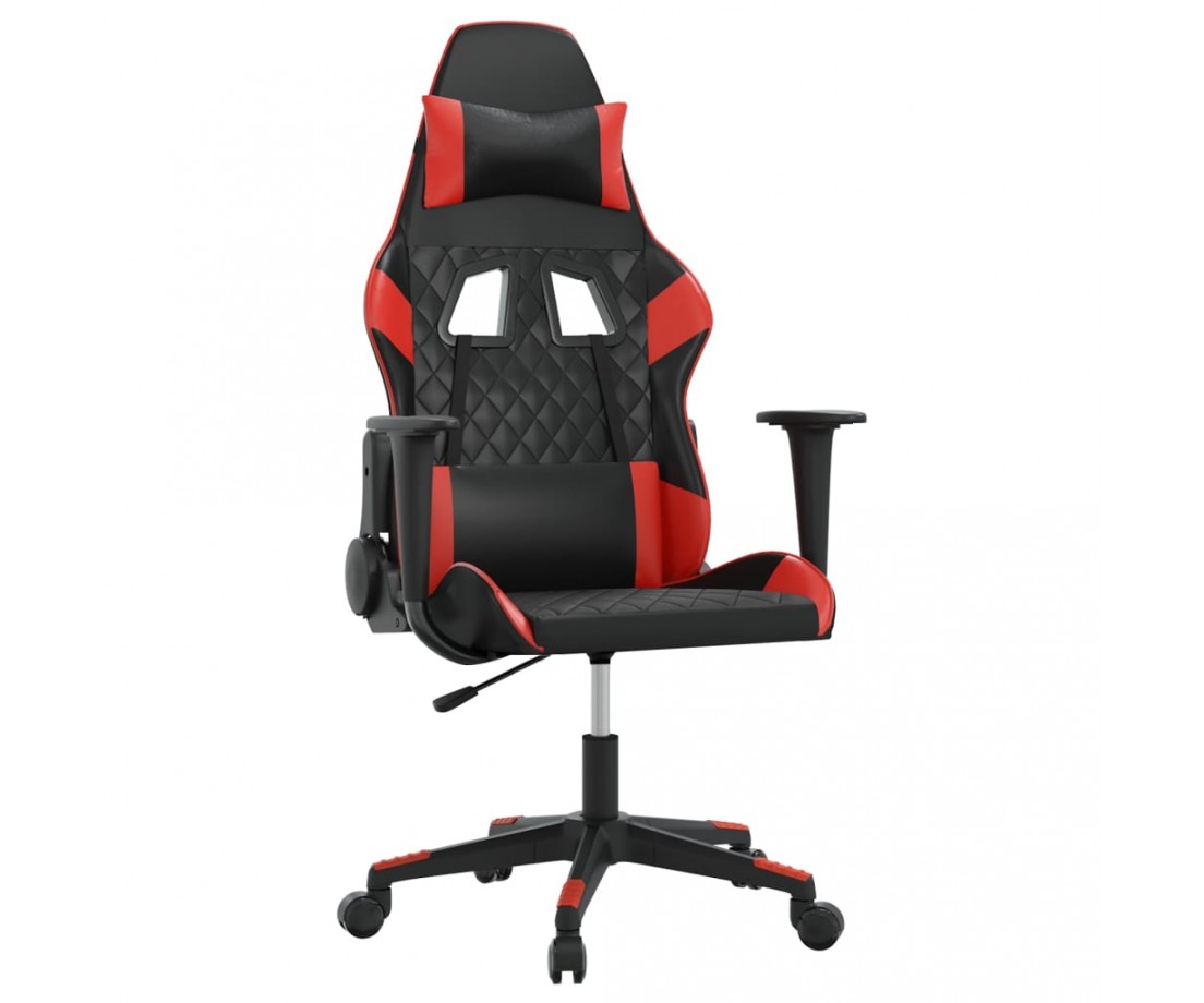  Žaidimų kėdė, juodos ir raudonos spalvos, dirbtinė oda - Žaidimų kėdės - 2