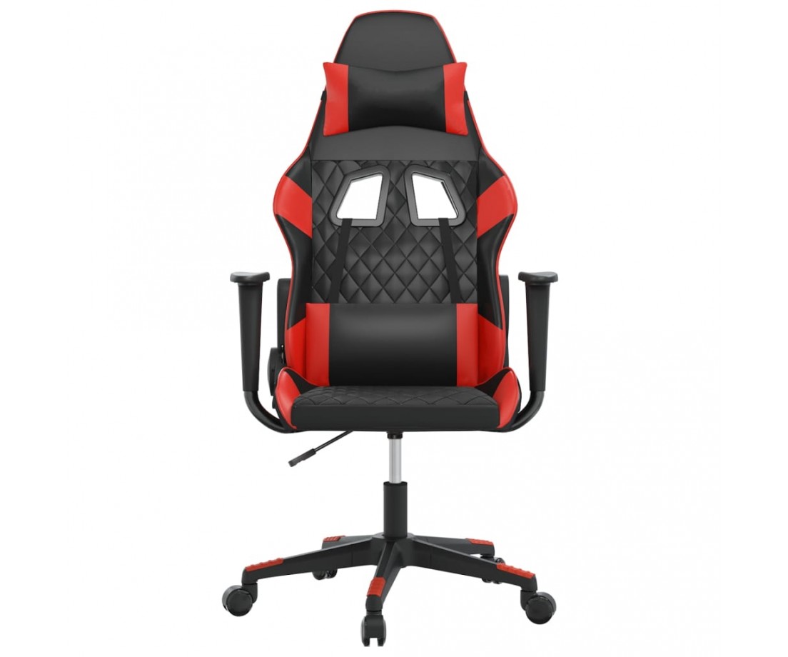  Žaidimų kėdė, juodos ir raudonos spalvos, dirbtinė oda - Žaidimų kėdės - 3