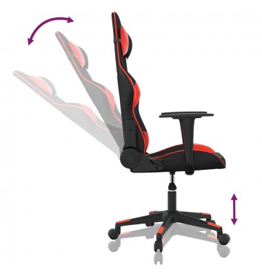  Žaidimų kėdė, juodos ir raudonos spalvos, dirbtinė oda - Žaidimų kėdės - 6