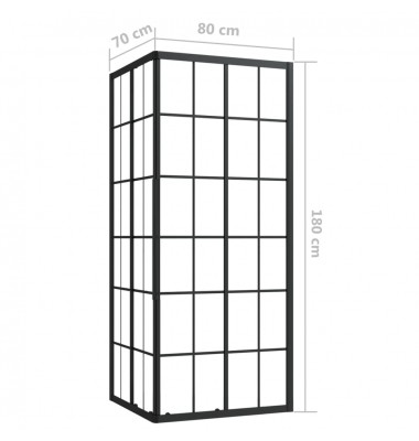  Dušo kabina, 80x70x180cm, vieno sluoksnio apsauginis stiklas - Dušo kabinos, durys - 9