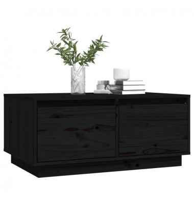  Kavos staliukas, juodas, 80x50x35cm, pušies medienos masyvas - Kavos staliukai - 4