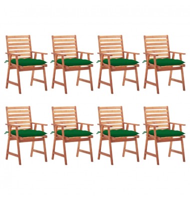  Lauko valgomojo kėdės su pagalvėlėmis, 8vnt., akacijos masyvas  - Lauko kėdės - 1