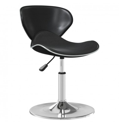  Valgomojo kėdė, juodos spalvos, dirbtinė oda (335110) - Valgomojo Kėdės - 1