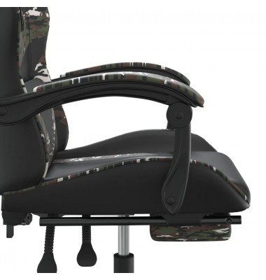  Žaidimų kėdė su pakoja, juoda ir kamufliažinė, dirbtinė oda - Žaidimų kėdės - 10
