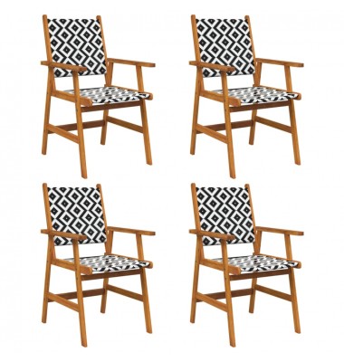 Sodo kėdės, 4vnt., akacijos medienos masyvas (2x316249) - Lauko kėdės - 1