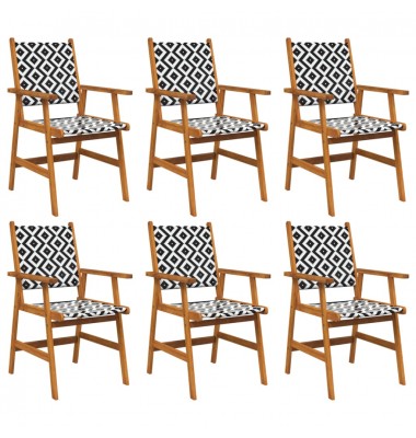 Sodo kėdės, 6vnt., akacijos medienos masyvas (3x316249) - Lauko kėdės - 1