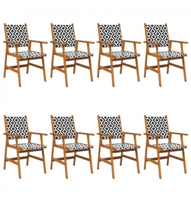 Sodo kėdės, 8vnt., akacijos medienos masyvas (4x316249) - Lauko kėdės - 1